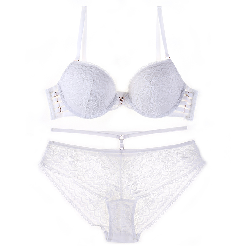 Intimo confortevole pizzo 3/4 coppa sottile supporto superiore raccolta set reggiseno da donna_voghion.com