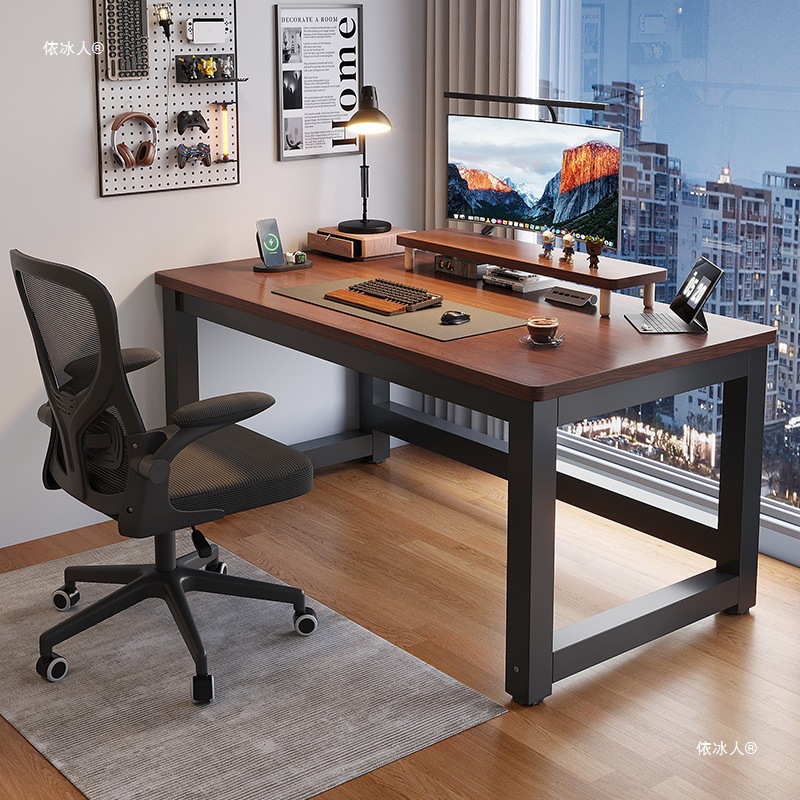 Office Desk Home Bedroom Desktop Computer Desk Gaming Small Study Desk Student Learning Writing Reinforced Dark Color