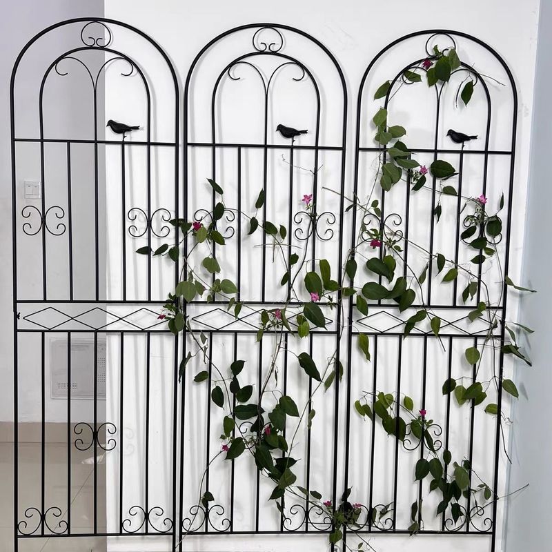 つるバラのつるラック、クレマチス植栽、庭のフェンス、屋外フラワーラック、サポートロッド、鉄製植物クライミング|undefined