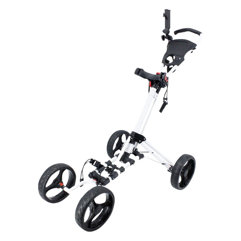FUENTE Directo de fábrica Carrito de golf de aleación de aluminio de cuatro ruedas Carro plegable al por mayor LOGO
