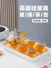 玻璃茶壶耐高温加厚防爆家用中式客厅泡茶壶冲茶壶可加热煮茶壶