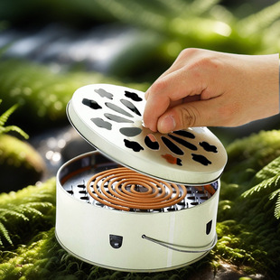 Mosquito-repellent incense tray with cover Mosquito-repellent incense box large-size mosquito-repellent ash tray bracket outdoor camping wild fishing mosquito repellent mosquito repellent artifact