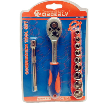 ORDERLY（欧得力）厂家棘轮套筒扳手套装 外六角快速套筒扳手 汽|ms