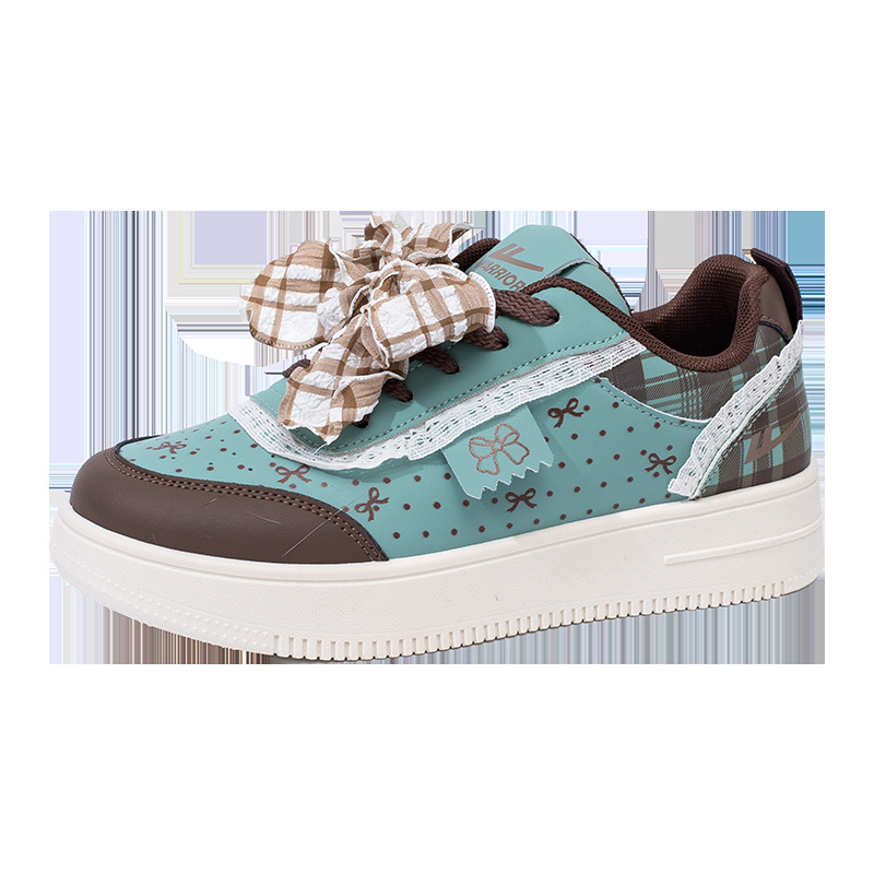 Zapatos casuales de retroceso, zapatos bonitos, zapatos de suela gruesa, correa de arco de mujer, zapatos de skate de otoño bajos, cómodos estudiantes de oso