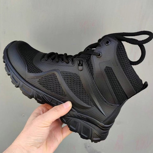 New Tactical High-Top Combat Boots for Training, Ultra-Light, Non-Slip, Shock-Absorbing, Outdoor Wear-Resistant Training, Breathable, Lightweight Combat Mesh