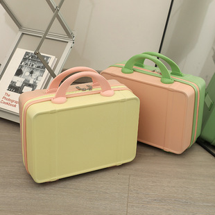 Candy -colored hand luggage 14 -inch makeup box Swing wedding box mini storage box can print logo