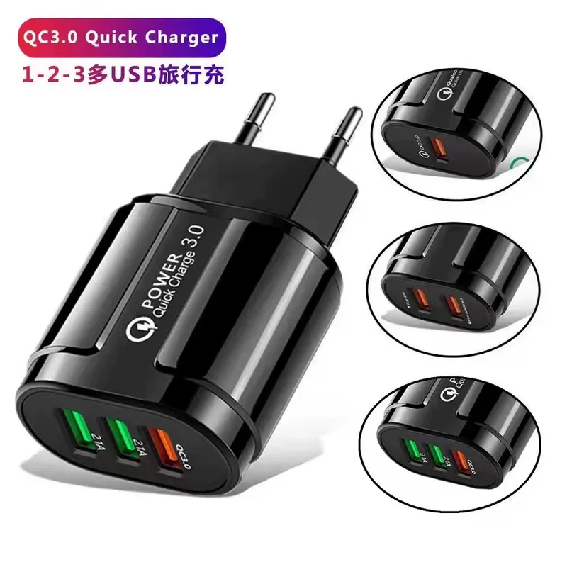 QC3.0 однопортовый и двухпортовый USB быстрой зарядки адаптер для мобильного телефона 3A Быстрая зарядка USB дорожный адаптер оптом