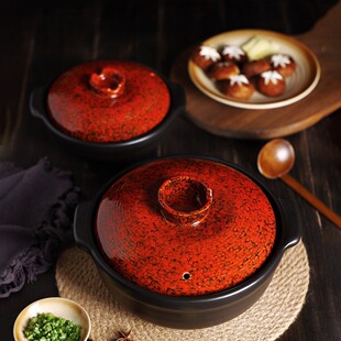 Chinese high-value new casserole stew pot household open flame stone pot high temperature resistant soup ceramic casserole wholesale