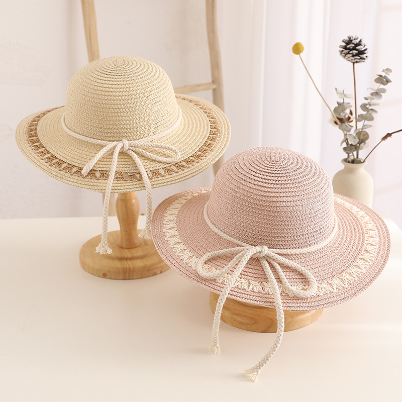 Women's Simple Style Bow Knot Flat Eaves Straw Hat display picture 2