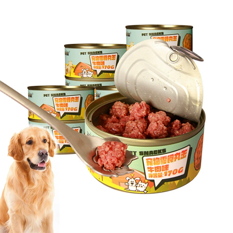 Консервированные шарики для домашних животных 170 г шарики из говядины и баранины основные продукты питания консервированные закуски для собак влажные продукты оптом производители