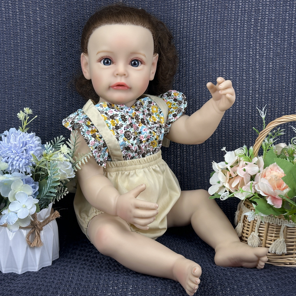 CM niños muñecas pesadas simulación muñecas de goma blanda muñecas de regalo de cumpleaños muñecas 55 bebé transfronterizo realista