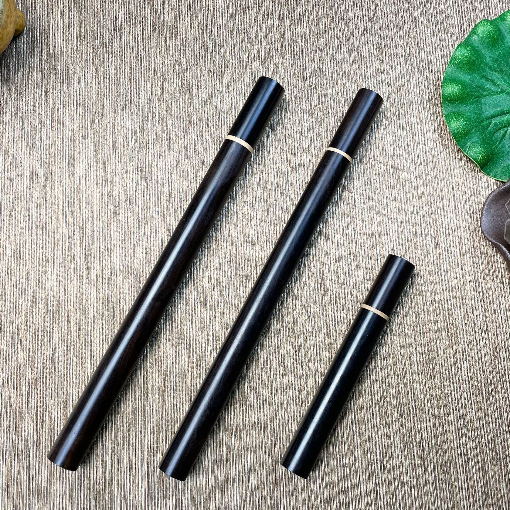 黑檀镶嵌黄杨木香管紫光檀拔口木质香筒香具线香沉香香炉支持批发