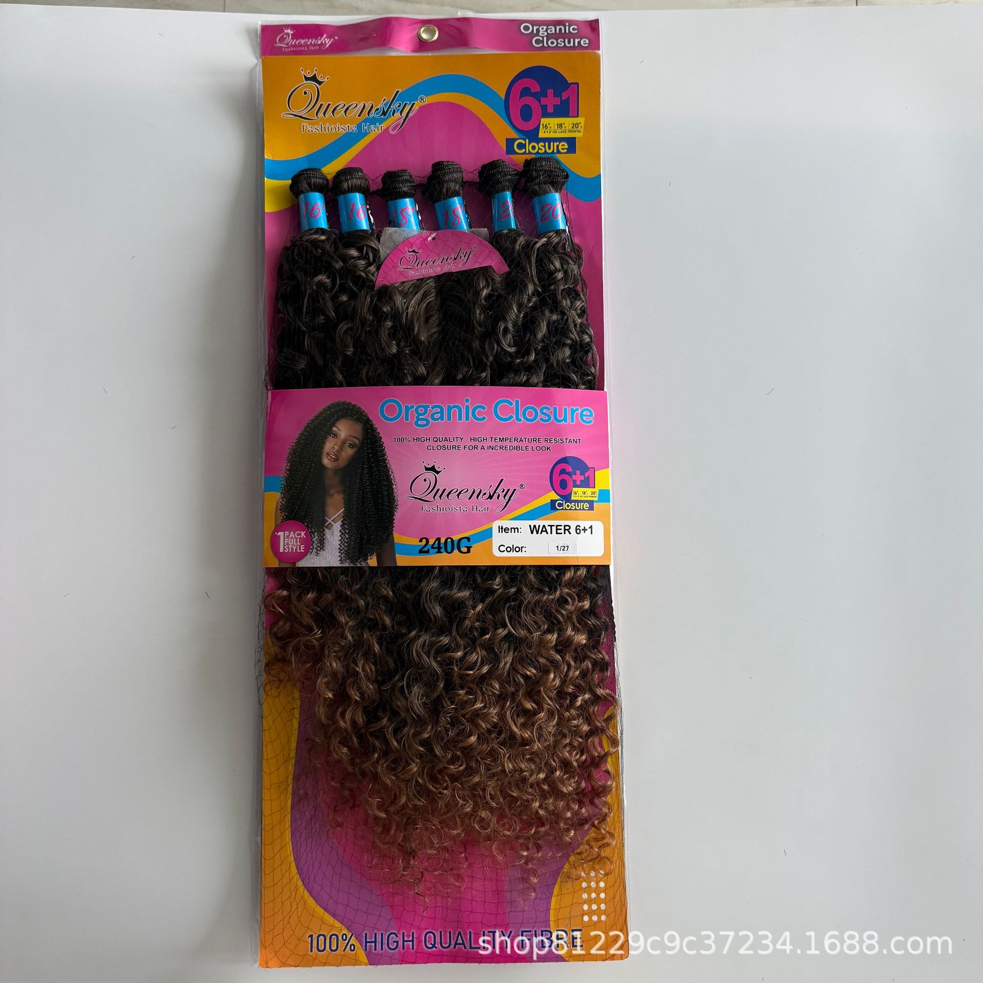 Juego de Cortinas de Cabello Rizado Water 6+1 de Fibra Sintética de Alta Temperatura para Mujeres image 9