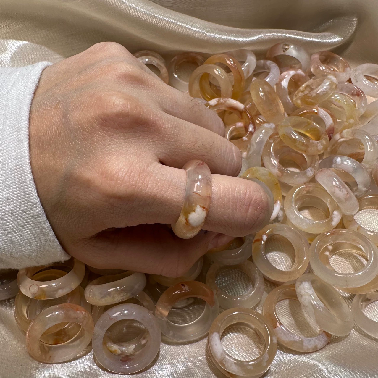 Кольцо Agate (ShangShangQian), аксессуар, украшение