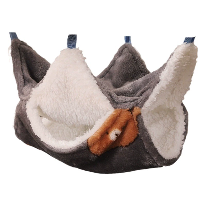 Маленький гамак для домашних животных, двухслойное гнездо для белки, зимний приятный для кожи гамак для попугая, гнездо для шиншиллы, оптовая продажа, гамак для сахарного плетуня