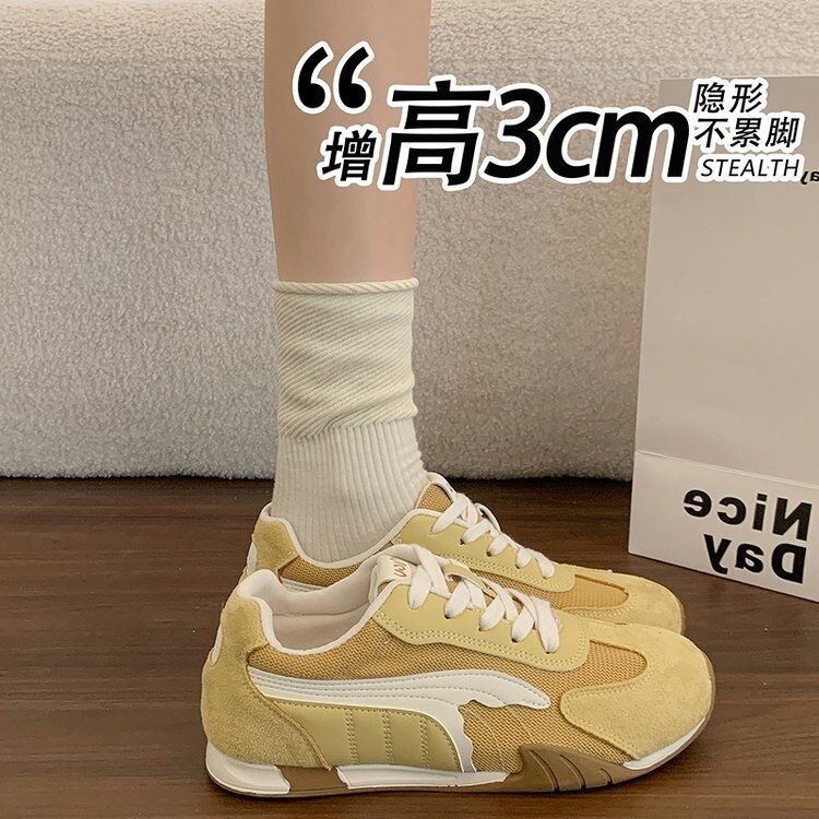 2026 Spring/Summer New Comfortable Lightweight Fashionable Casual Sneakers Korean Style Breathable Mesh Hidden Height-Increasing German Training Shoes for Women 2026 Spring/Summer New Comfortable Lightweight Fashionable Casual Sneakers Korean Style Breathable Mesh Hidden Height-Increasing German Training Shoes for Women