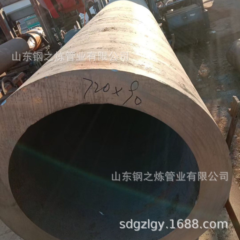 厚壁钢管20# 45号 Q355B大口径碳钢合金无缝钢管超厚壁钢管零切