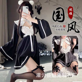 魅兔情趣内衣古典旗袍纯欲风制服睡衣性感情趣免脱制服套装2588