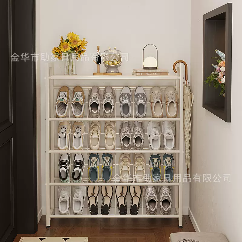 门口鞋柜多层家用斜放式鞋架子入户小窄玄关收纳置物架省空间新款