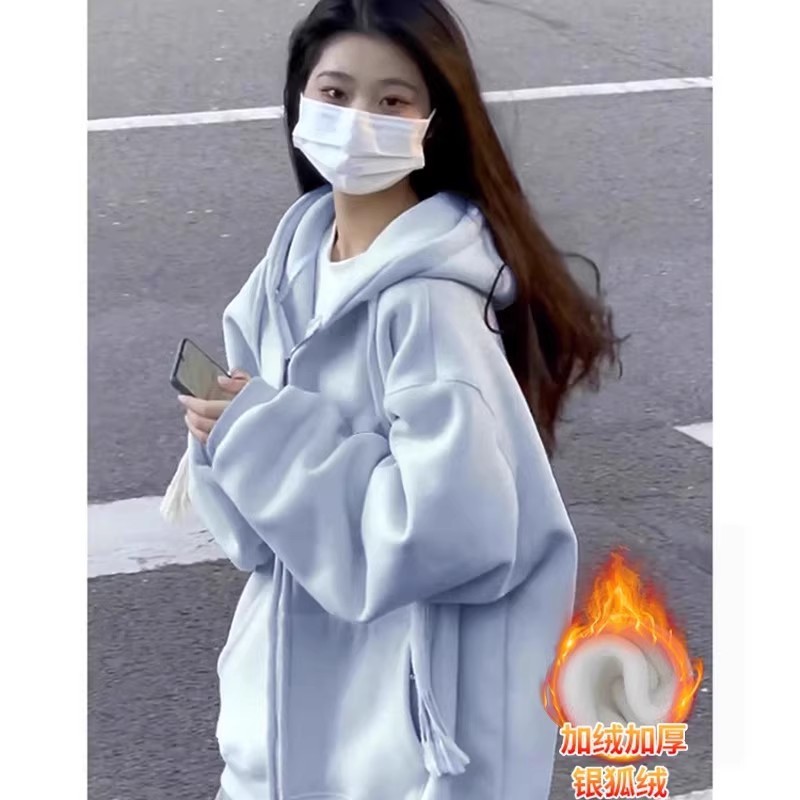 山东即墨卫衣女粉色连帽卫衣外套女款秋季薄款2025韩系显瘦外套|undefined