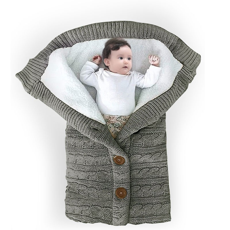 婴儿睡袋春秋薄款秋冬季新生儿童针织宝宝纯棉纱布防踢被四季通用