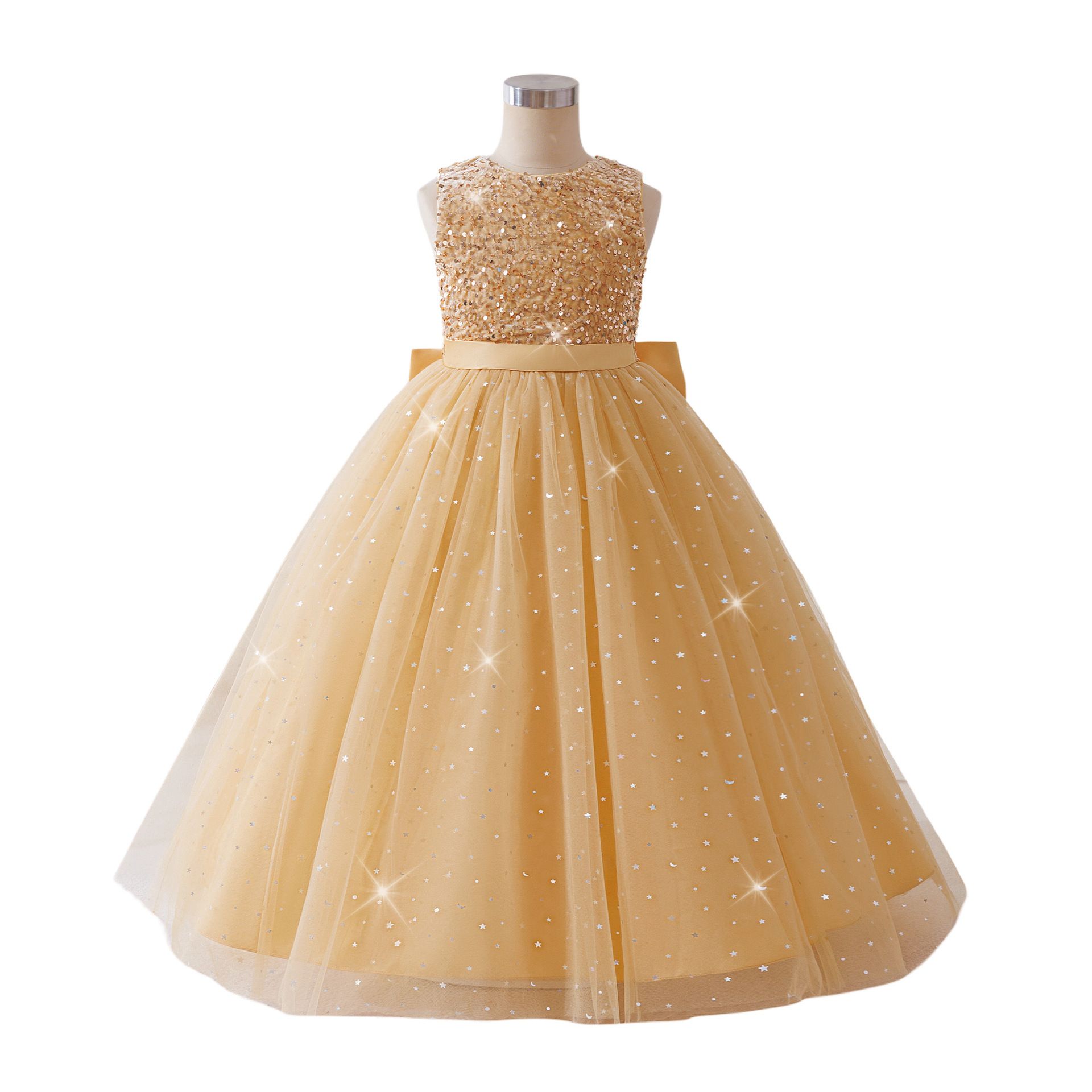 2026 nuevo vestido de niño grande vestido de sequela princesa Xiaoyu vestido de arco floral vestido de regalo de cumpleaños