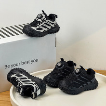 2025秋冬新款男童时尚加绒运动鞋中大学生软底跑步鞋儿童鞋批发