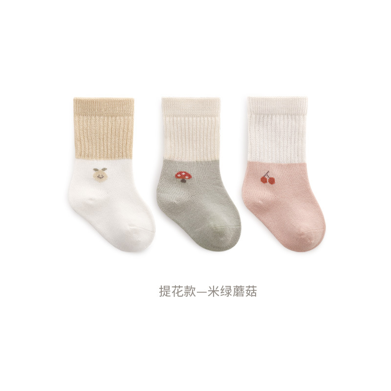 2023 primavera nuevos calcetines de bebé boca suelta sin hueso calcetines de bebé recién nacido lindo dibujos animados NIÑOS Calcetines de media pantorrilla