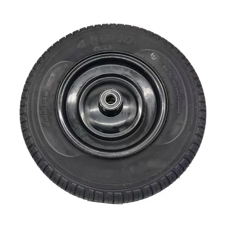 厂家直销4.50-10橡胶充气轮 加厚真空胎农业机械轮工具车拖车轮子