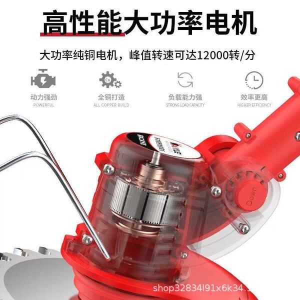 Lithium battery electric lawn mower small household mower…