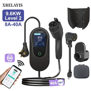 Amerika Standartı Type1 Şarj Stansiyası, 9.6Kw Yüksək Güclü Portativ Şarj Cihazı, Sürətli Şarj