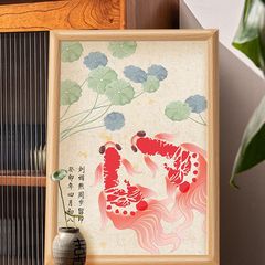 Baby's one-year-old hand and foot prints, hundred days full moon, hand and foot prints photo frame, new koi print mud, calligraphy and painting, table gift commemoration