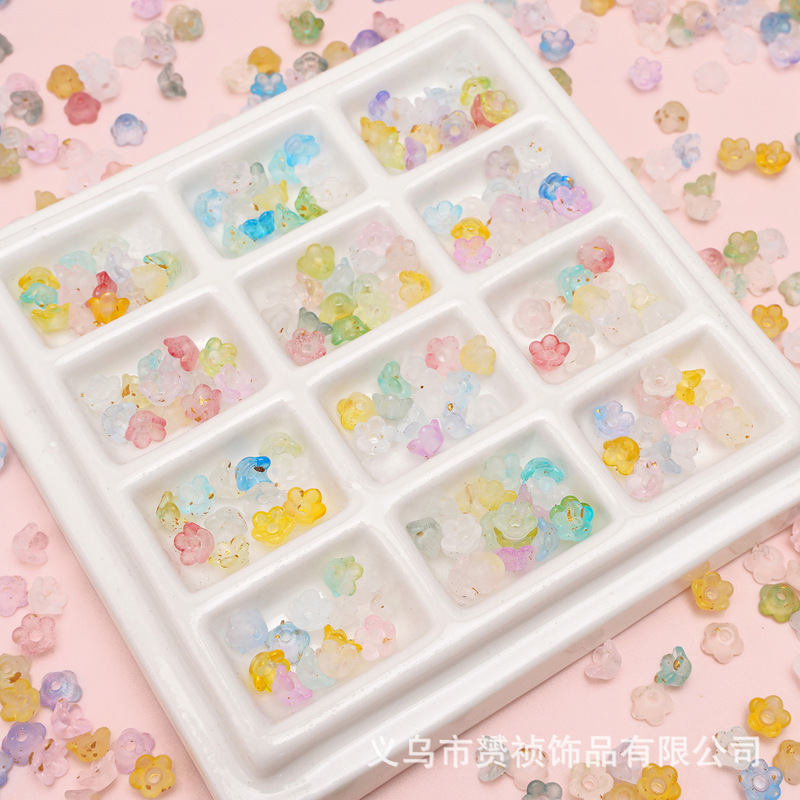 アクリルフラワービーズスペーサービーズゴールドビーズ手作り diy ネックレスブレスレットイヤリングジュエリー材料アクセサリー|undefined