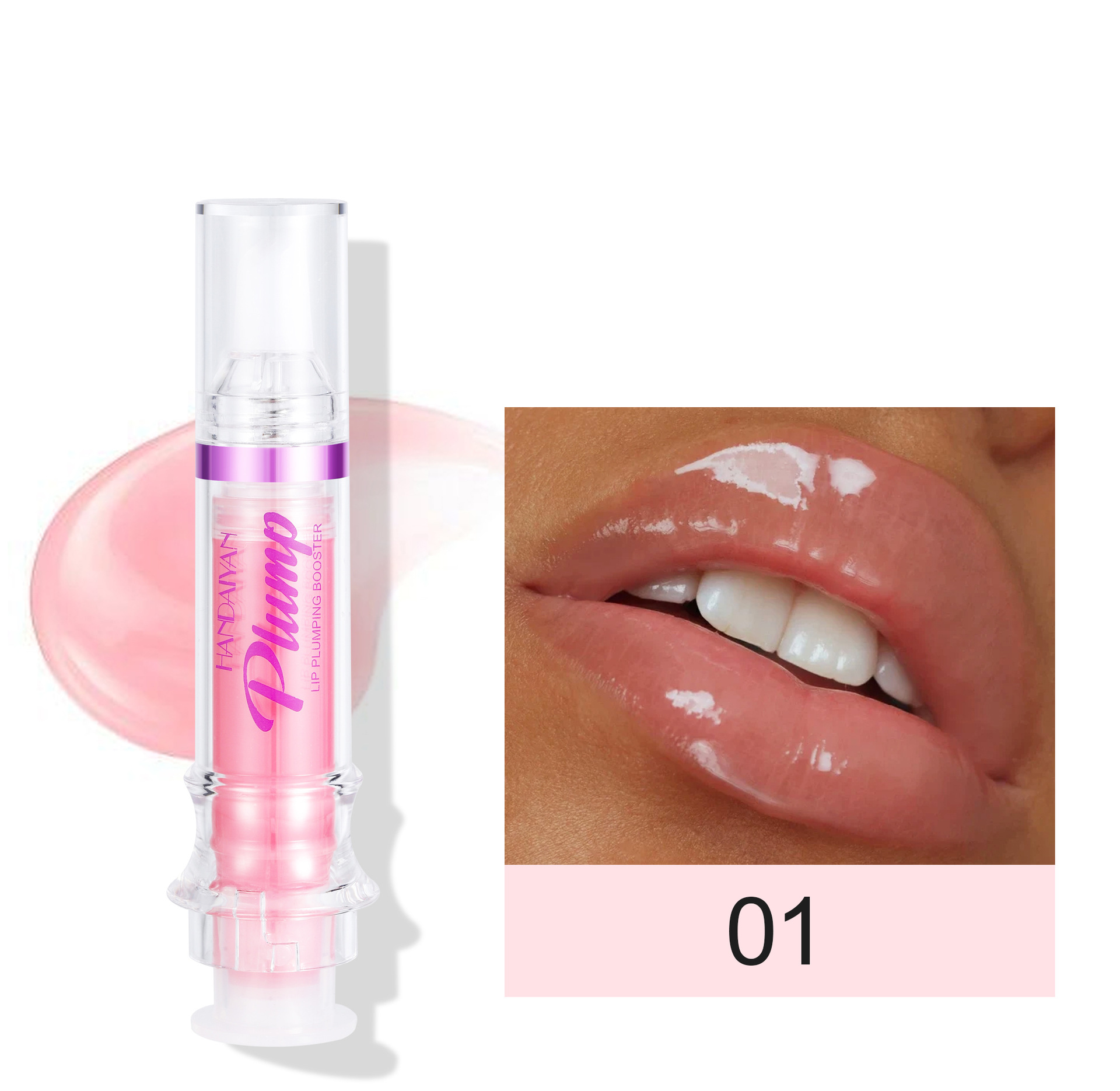 Elegant Solid Color Plastic Lip Glaze display picture 5