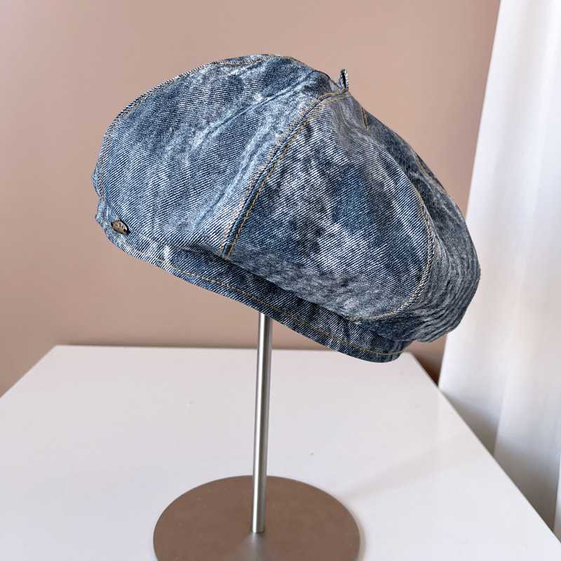 Women's Simple Style Marble Eaveless Beret Hat display picture 7