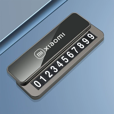 New Metal Car Temporary Nömrəli dayanma kartı - xiaomi-sliding-hidden-alloy-model-gunmetal-color