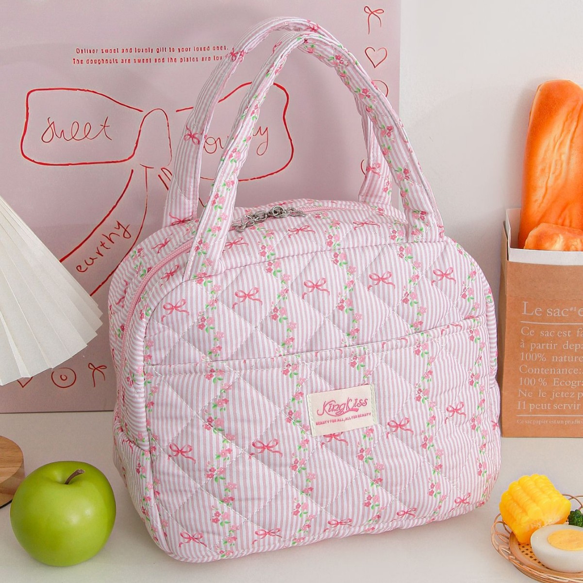 Bolsa Térmica Porta Alimentos de Poliéster Aislado y Portátil para Picnic