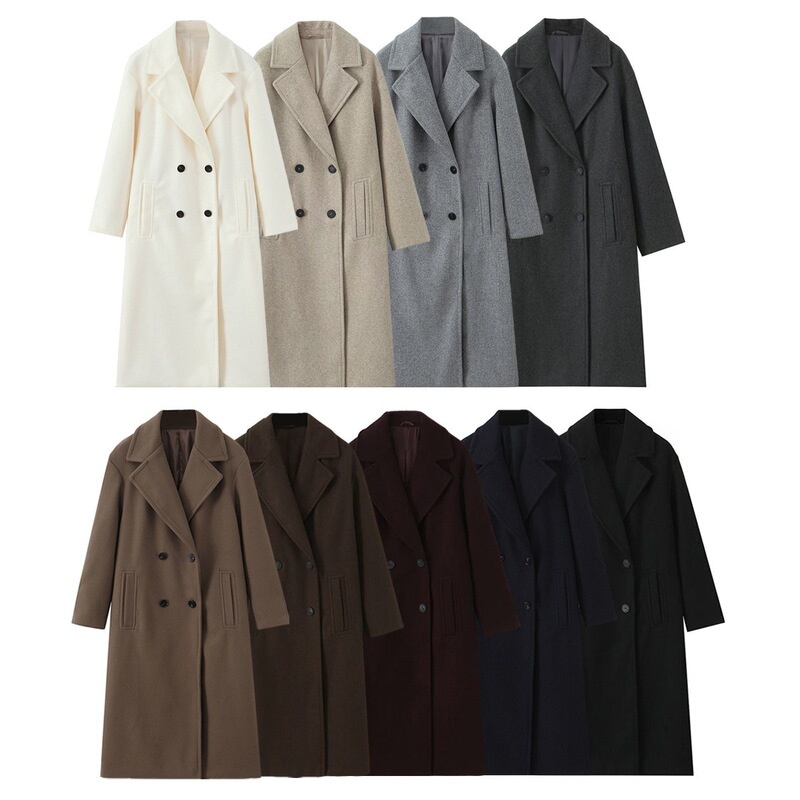 Pb&Za Cross-Border Supply 2025 Winter New European and American Style Fashionable Lapel Long-Sleeved Loose Soft Outwear Jacket Pb&Za Cross-Border Supply 2025 Winter New European and American Style Fashionable Lapel Long-Sleeved Loose Soft Outwear Jacket