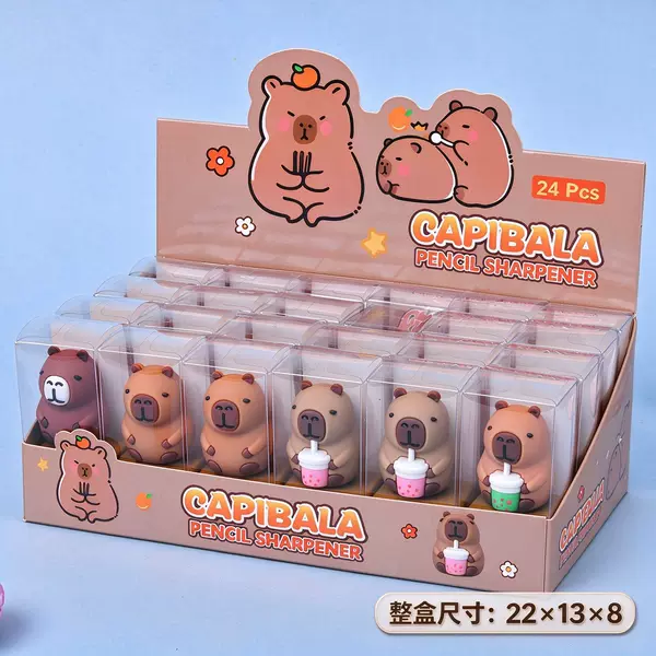 Cute Capybara Cartoon Pencil Sharpener for Children, Pencil Sharpener for Elementary School Students, Stationery Wholesale