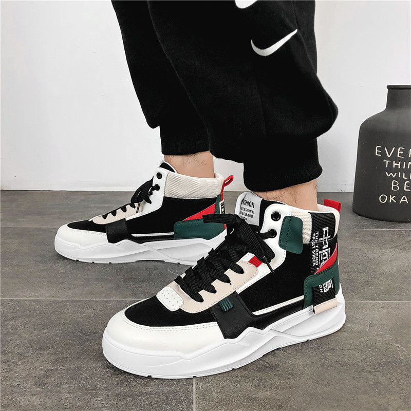 High Top Sneakers Herrenschuhe Winter Neu Frühling Und Herbst Atmungsaktiv Lässig Vielseitig Plus Samt Baumwolle Sport Trendy_voghion.com