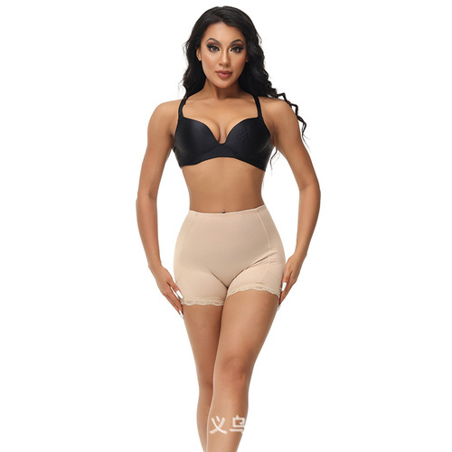 Lace High Waist Tummy Control Pants Fake Butt Padded Buttocks and Buttocks Pants Padded Buttocks Rich Hip Lifting Shaping Pants for Women