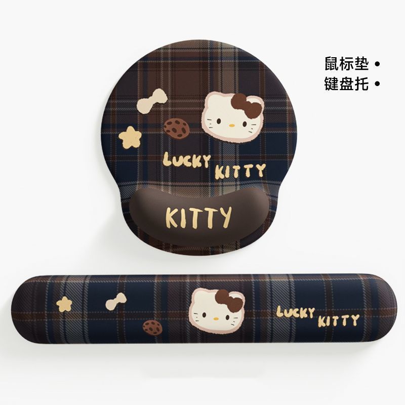 KT 고양이 마우스 패드 + 키보드 받침대/2개 세트