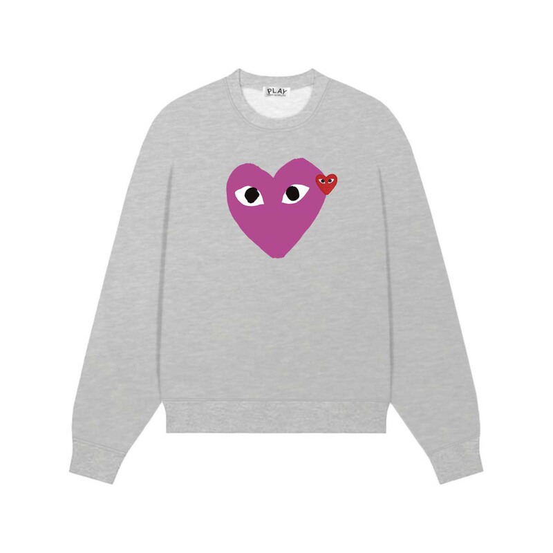 Comme des Garcons川久PLAY刺绣爱心秋冬季长袖圆领毛圈卫衣 男女|undefined