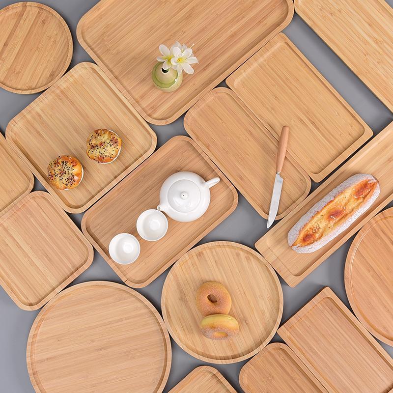 Pizza plate, steak plate, rectangular fruit wood plate, wooden plate, round plate, tea plate, barbecue plate, dropshipping