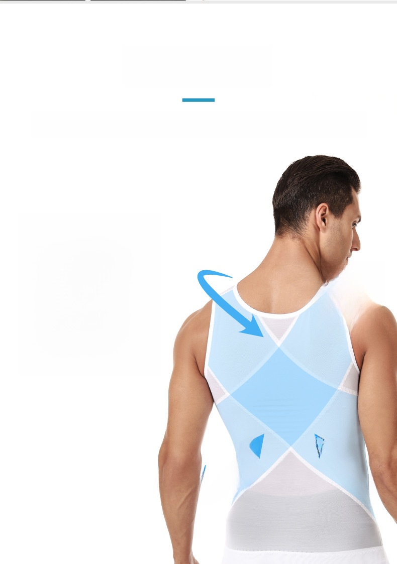 Cross-border Explosions Mesh Shaper Men's Abdominal Shaped Vest Beer Belly Killer Tunic Shaped Clothes