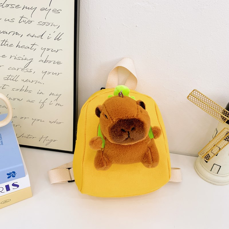 Jardín de infantes bebé viajar mochila pequeña lindo capibara mochila para niños y niñas nueva mochila mini para niños