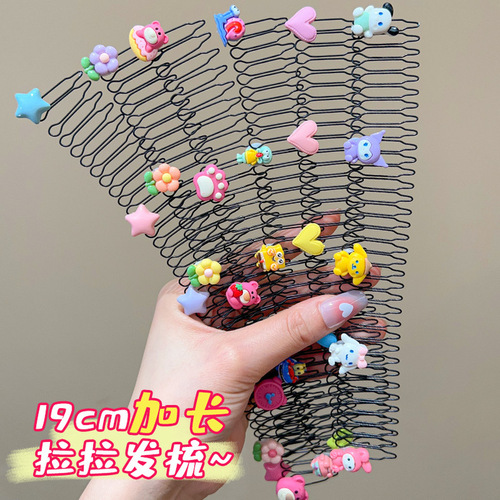 Hair Breakage Remover for Girls, Lala Hair Comb with Breakage Taming Hairband, Invisible Insert Comb Hair Clips for Girls, Hair Accessories