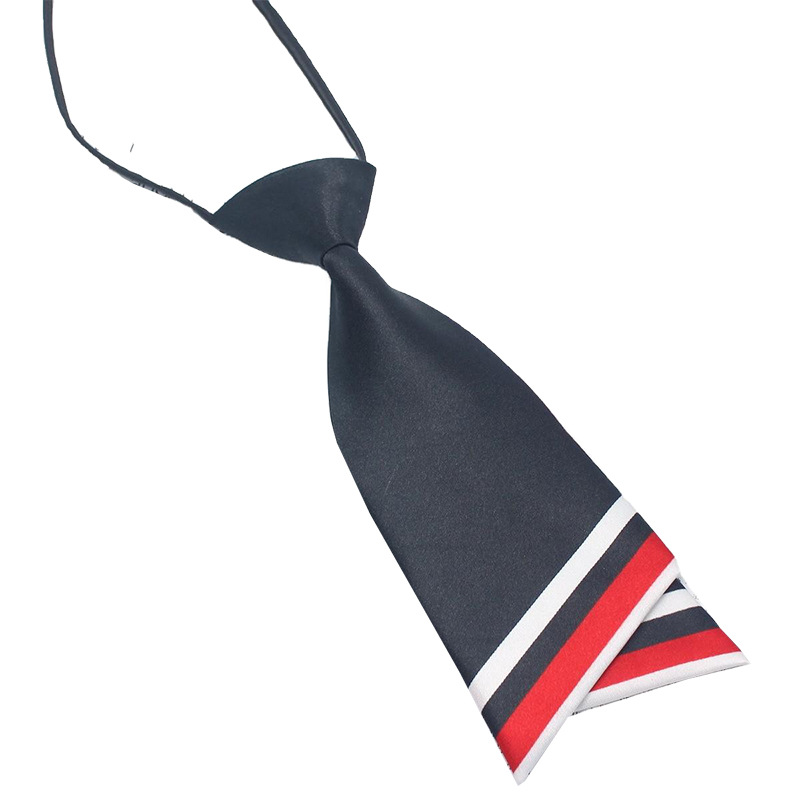 Pajarita de doble cuchillo de estilo coreano para mujer, arco de doble capa a juego con el color de la cara de seda, pajarita uniforme JK de estilo universitario al por mayor de fábrica