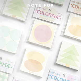 Note for 100 Sticky Notes Colorfulful Gummy Book Series Simple Ins Cream Style Handbook Material Paper