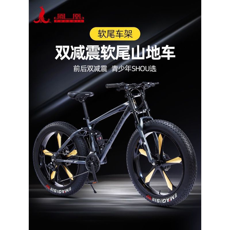 Phoenix Mountain Bike Off-Road Beach Snowmobile 4.0 Large Tire Men's and Women's Student Variable Speed Vehicle